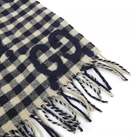 Gucci-Gucci Beige and Black Shawl-Black,Beige