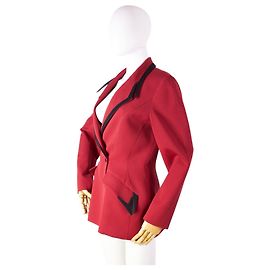 Giacca Thierry Mugler in lana rossa Rosso