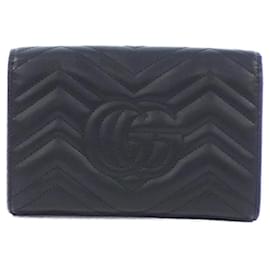 Gucci-Gucci GG Marmont 474575 DTD1T Shoulder Bag-Black