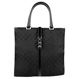 Gucci-Gucci GG Canvas Handbag-Black