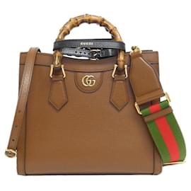Gucci-Gucci DIANA Handbag-Brown