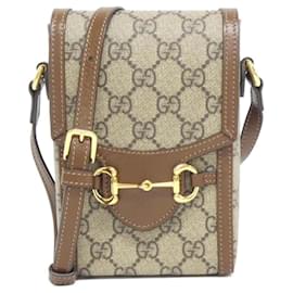 Gucci-Gucci Horsebit 1955 Shoulder Bag-Brown,Beige