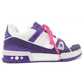 Louis Vuitton-Tênis roxos e brancos da Louis Vuitton-Branco,Roxo