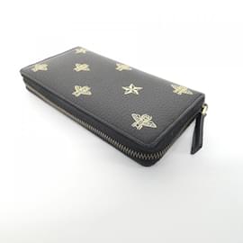 Gucci-Gucci 495062 DJ2KT Long Wallet-Black,Golden