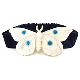 Gucci-Gucci Standard Belt-Beige,Navy blue