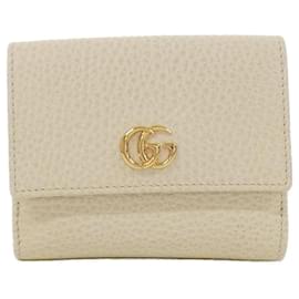 Gucci-Gucci PETIT MARMONT 524672 CAO0G Wallet-White,Cream