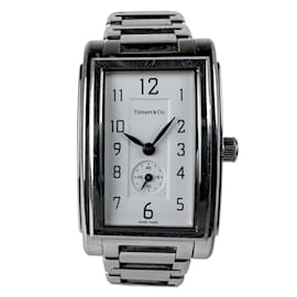Tiffany & Co-Tiffany & Co. Grand Rectangular Stainless Steel Watch-Other