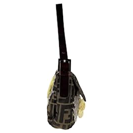 Fendi-Sac à bandoulière Fendi Zucca Baguette-Marron,Jaune