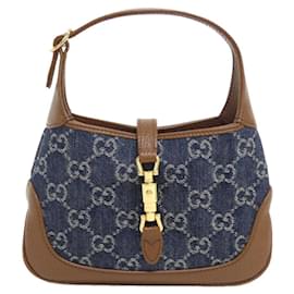 Gucci-Gucci JACKIE 1961 Shoulder Bag-Brown,Dark blue