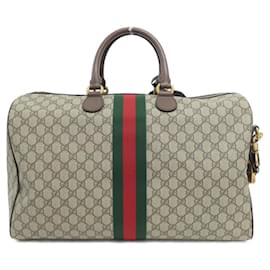 Gucci-Gucci Savoy 547953 9C2ST Boston Bag-Brown,Beige