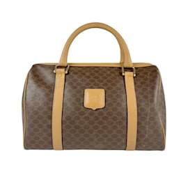 Céline-Celine Macadam Brown Handbag-Brown