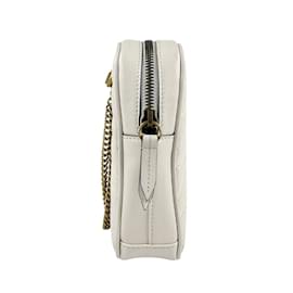 Gucci-Gucci GG Marmont White Leather Pouch-White