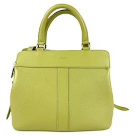 Céline-Celine Leather Handbag in Green and Yellow-Green,Yellow