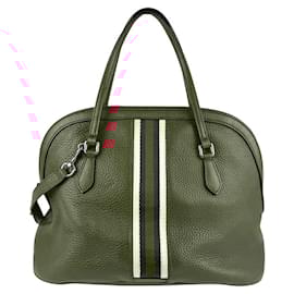 Gucci-Gucci Red Leather Handbag Shoulder Bag-Red