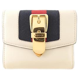 Gucci-Gucci Sylvie 476081 CWLSG Wallet-Black,White,Red,Cream