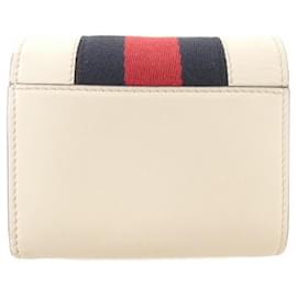 Gucci-Gucci Sylvie 476081 CWLSG Wallet-Black,White,Red,Cream