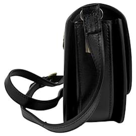 Gucci-Gucci Black Leather Shoulder Bag-Black