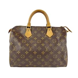 Louis Vuitton-Bolsa Louis Vuitton Monogram Speedy 30-Marrom