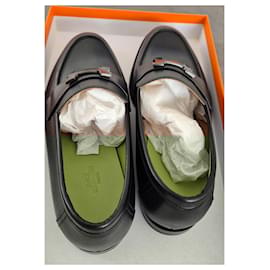 Hermès-Hermès Paris Loafers-Black