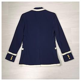 Ralph Lauren-Ralph Lauren blue blazer with emblem-Blue