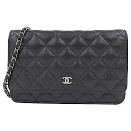 Chanel-Chanel Timeless Classic 33814 Chain Wallet-Black