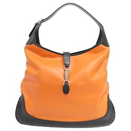 Gucci-Gucci JACKIE 1961 764202 Shoulder Bag-Black,Orange