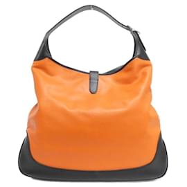 Gucci-Gucci JACKIE 1961 764202 Shoulder Bag-Black,Orange