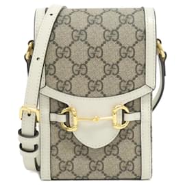 Gucci-Gucci Horsebit 1955 Shoulder Bag-White,Beige