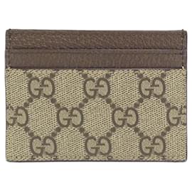 Gucci-Gucci Ophidia Business Card Holder-Brown,Beige