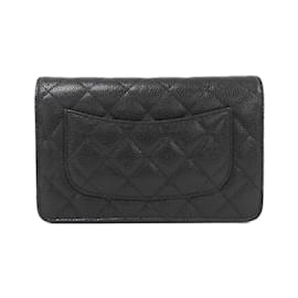 Chanel-Chanel Timeless Classic AP0250 Chain Wallet-Black,Dark red