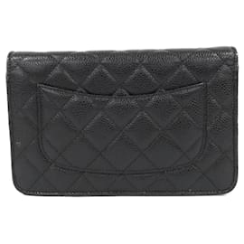 Chanel-Chanel Timeless Classic AP0250 Chain Wallet-Black,Dark red