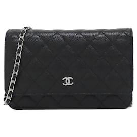 Chanel-Chanel Timeless Classic AP0250 Chain Wallet-Black,Dark red