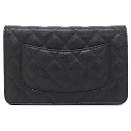 Chanel-Chanel Timeless Classic AP0250 Chain Wallet-Black,Dark red