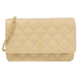 Chanel-Chanel Timeless Classic AP0250 Chain Wallet-Beige