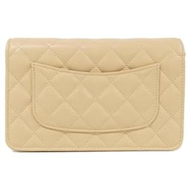 Chanel-Chanel Timeless Classic AP0250 Chain Wallet-Beige