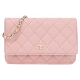 Chanel-Chanel Timeless Classic AP0250 Chain Wallet-Pink