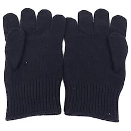 Céline-Celine Black Warm Gloves-Black