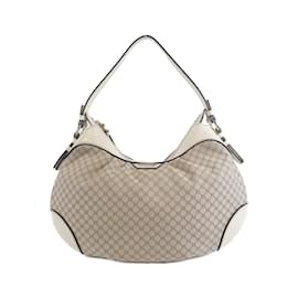 Céline-Celine Beige and White Shoulder Bag-White,Beige