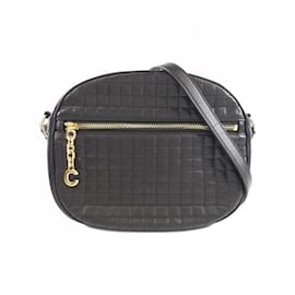 Céline-Celine C CHARM MEDIUM Shoulder Bag-Black