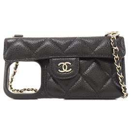 Chanel Timeless Classic iPhone 15 Pro Phone Case Black