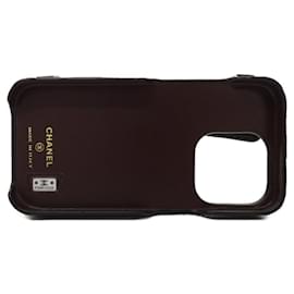 Chanel-Chanel Timeless Classic iPhone 15 Pro Phone Case-Black