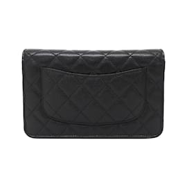 Chanel-Chanel Timeless Classic AP0250 Chain Wallet-Black,Dark red