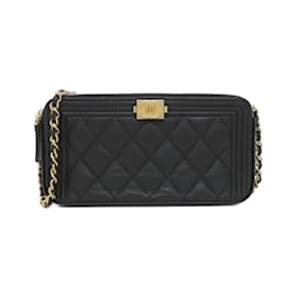 Chanel-Chanel Boy 84069 Chain Wallet-Black