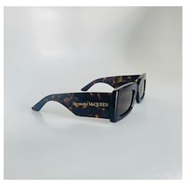 Alexander Mcqueen-Sunglasses-Brown,Black