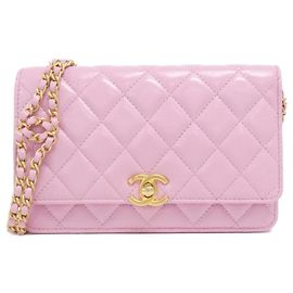 Cartera Chanel Con Cadena Rosa