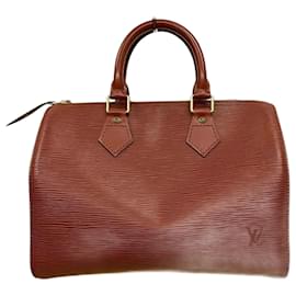 Louis Vuitton-Bolsa Louis Vuitton Epi Speedy 25-Vermelho,Outro