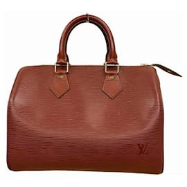 Louis Vuitton-Bolsa Louis Vuitton Epi Speedy 25-Vermelho,Outro