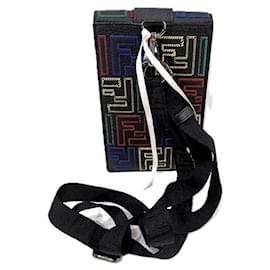Fendi-Pochette porte-téléphone Fendi-Noir,Multicolore