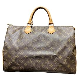 Louis Vuitton-Bolsa Louis Vuitton Monogram Speedy 35-Marrom,Monograma