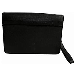 Louis Vuitton-Louis Vuitton Taiga Selenga Clutch Bag-Grey